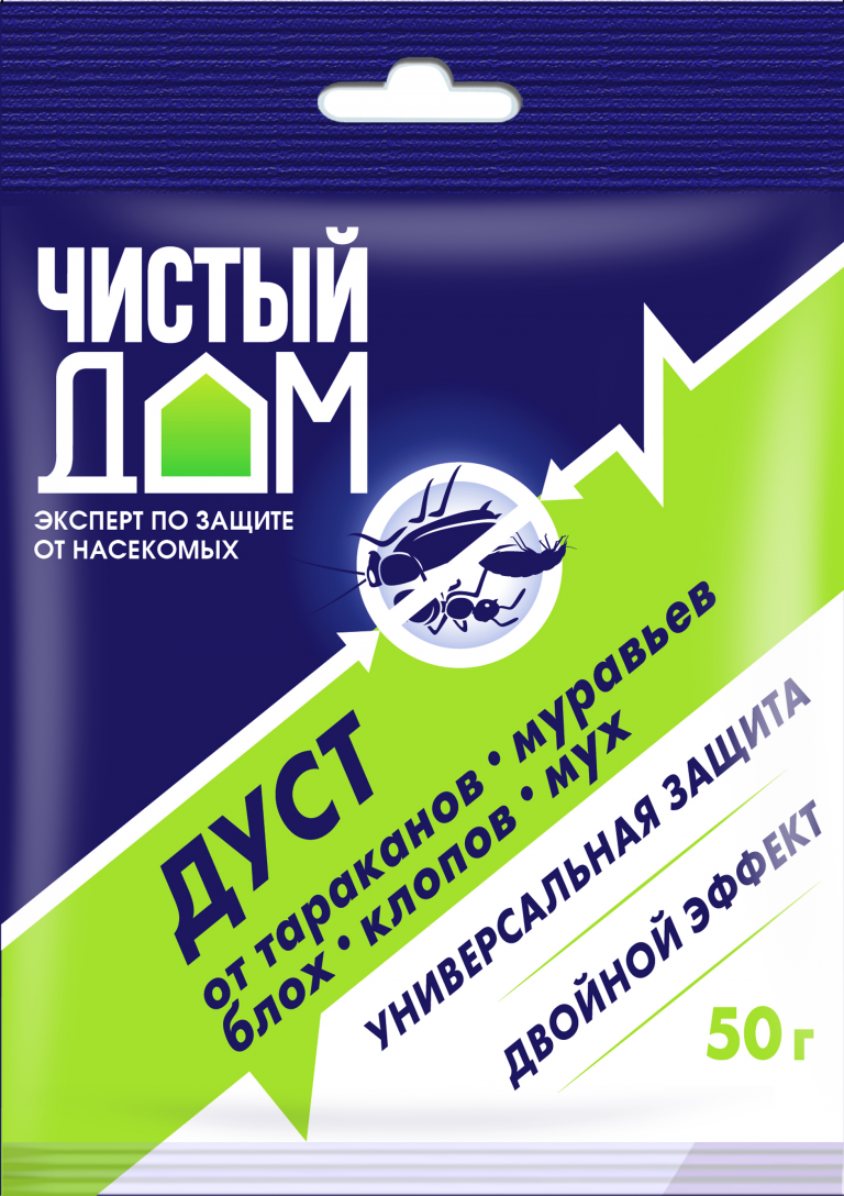 Средство от тараканов Дуст Чистый Дом 50г — купить в Ростове-на-Дону |  Цена, фото, отзывы, описание